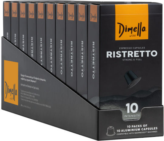 Dimello Κάψουλες Σοκολάτα Ristretto Συμβατές με Μηχανή Nespresso 100caps