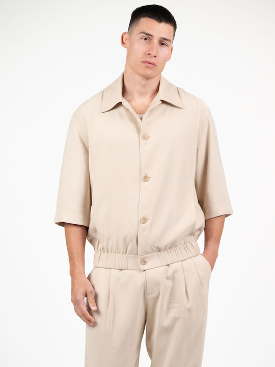 Vittorio Artist Μακρυμάνικo Overshirt Beige 300...