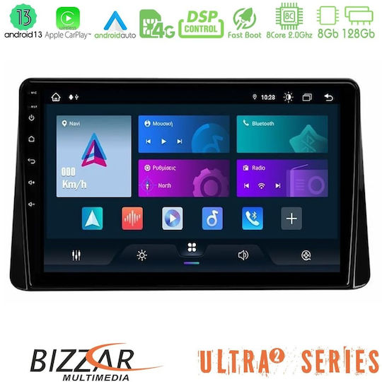 Bizzar Auto-Audiosystem für Mitsubishi Eclipse Cross 2018-2023 Bluetooth USB Eingebautes Wi-Fi GPS Apple CarPlay Android Auto mit 9 Zoll Touchscreen