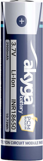 Baterie Li-ion Inr18650 Akyga Aky2455 3.7v 2900mah Protecție