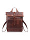 Roll Top Leder Vintage Laptoptasche Urban Cognac Unisex Ay-32-cg