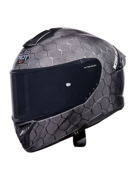 Pilot Wing RS Carbon Snake glossy Κράνος Μηχανής Full Face ECE 22.06 1400gr με Sunvisor
