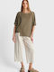 Women's Short Sleeve Blouse Green
