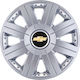 Σετ Τάσια Αυτοκινήτου 14" με Σήμα Chevrolet 4τμχ Γκρι
