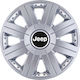 Set Capace De Roți Auto 14" Compatibilitate Jeep 4 Bucăți Gri