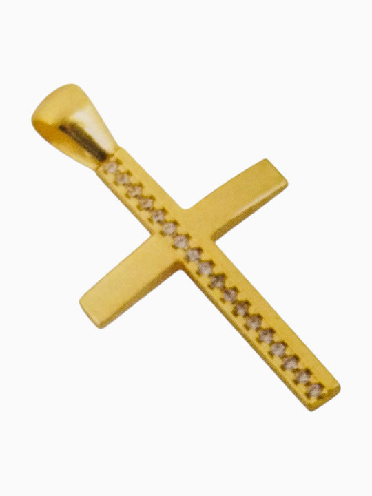 Vergoldeter Kreuz K14 Zirkon Gewicht 1.80gr Vergoldeter Kreuz K14 Zirkon Gewicht 1.80gr