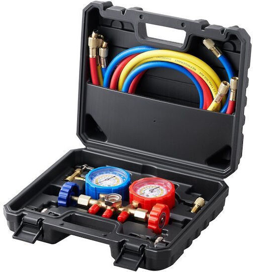 Set Manometre Încărcare Descărcare Freon 3 Căi 41 Bar R134a R22 R12 R502
