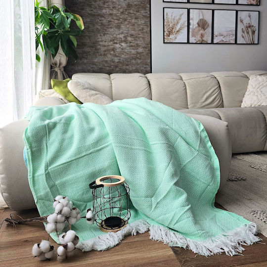 Kotonia Home Κουβερλί Υπέρδιπλο Kiwi Green 220x240cm