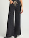 Women's Jean Pants Mid Rise Wide Leg Style Black