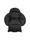 Perna Swing Cushion De Grădină Cu Spătar Neagră 64x66cm