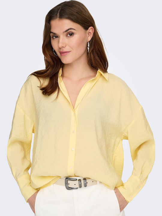 Only Long Sleeve Women's Shirt Cream