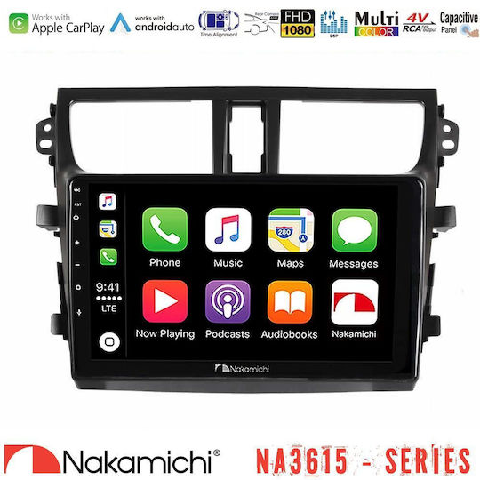 Nakamichi Car Audio System for Suzuki Celerio 2014-2020 Bluetooth USB WiFi GPS Apple CarPlay Android Auto with 9" Touch Screen