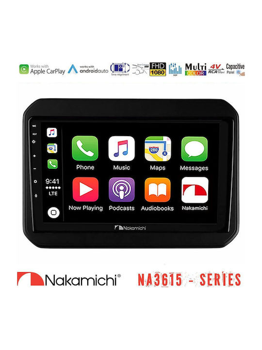 Nakamichi Car Audio System for Suzuki Ignis 2017 Bluetooth USB WiFi GPS Apple CarPlay Android Auto with 9" Touch Screen