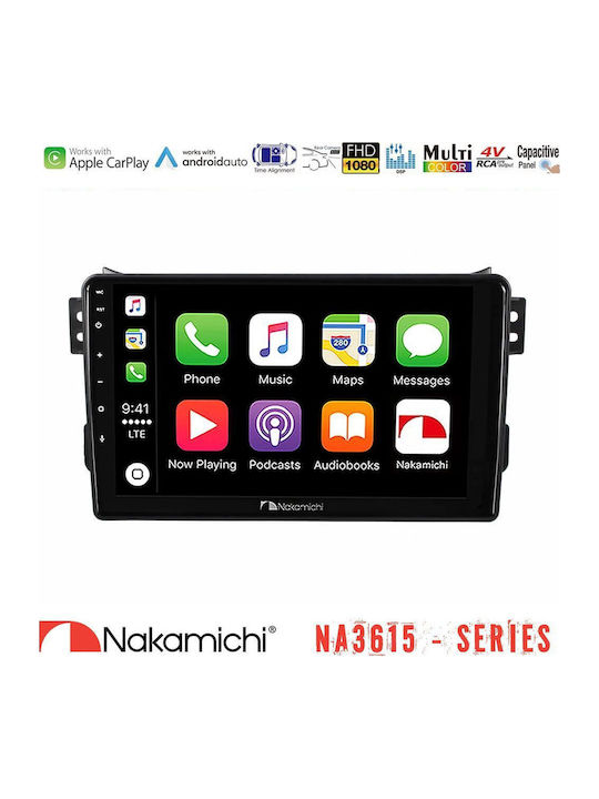 Nakamichi Auto-Audiosystem für Opel Agila Suzuki Splash 2008-2014 mit Touchscreen 9" Bluetooth USB WiFi GPS Apple CarPlay Android Auto
