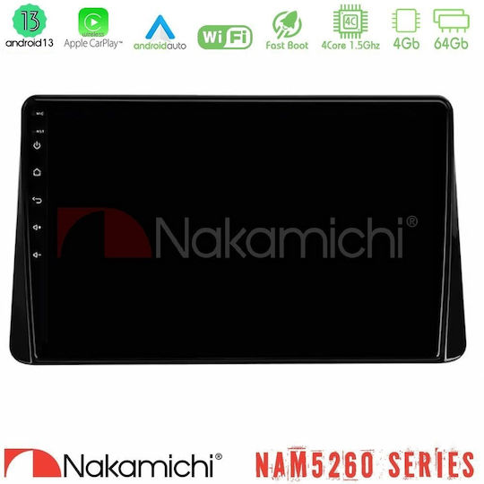 Nakamichi Ηχοσύστημα Αυτοκινήτου για Mitsubishi Eclipse Cross 2018-2023 (Bluetooth/USB/AUX/WiFi/GPS/Apple-Carplay/Android-Auto) με Οθόνη Αφής 9"