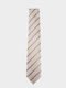 Boss Men's Silk Tie with Printed Pattern in Beige Color