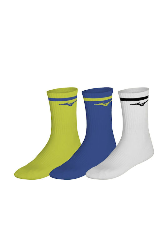 Mizuno Training Αθλητικές Κάλτσες Κίτρινες 3 Ζεύγη