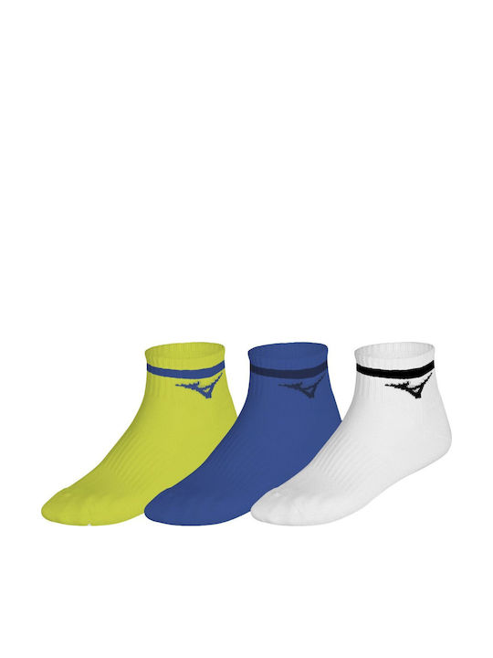 Mizuno Training Mid Спортни Чорапи Жълти 3 Чифта