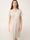 Vamp Summer Cotton Women's Nightgown Mint Gray