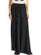 High Waist Maxi Envelope Skirt Black