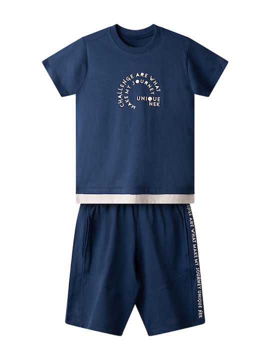Kinderbekleidungssets mit Shorts Sommer 2Stücke Dunkelblau