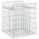 vidaXL Gabion Box Pentru Gard De Grădină Din Oțel 50x50x60 Cm Argintiu