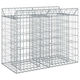 vidaXL Gabion Box Pentru Gard De Grădină Din Oțel 100x50x80cm Argintiu