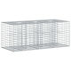 vidaXL Gabion Box Pentru Garduri De Grădină Din Oțel 140x60x55 Cm Argintiu