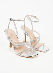 Piazza Sandals with Strass Silver