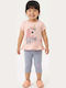 Kinderbekleidungsset mit Sommer Leggings 2 Stück Rosa