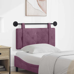 vidaXL Headboard Cushion Fabric Purple 100x55cm