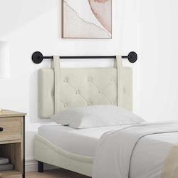 vidaXL Headboard Cushion Fabric Beige 100x55 cm
