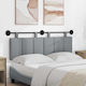 vidaXL Stoff-Kopfstütze Für Betten Grau 150x55cm