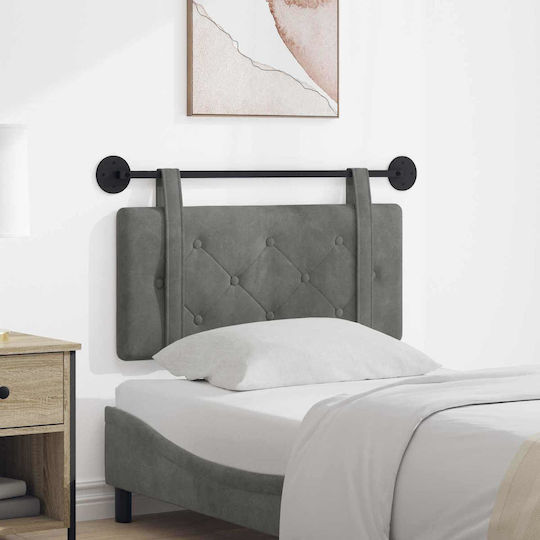 vidaXL Fabric Gray Bed Headboard Cushion 90x55cm