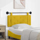 vidaXL Fabric Yellow Bed Headboard Pillow 110x55cm