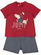 Kids Set with Shorts Summer 2 Pieces Red