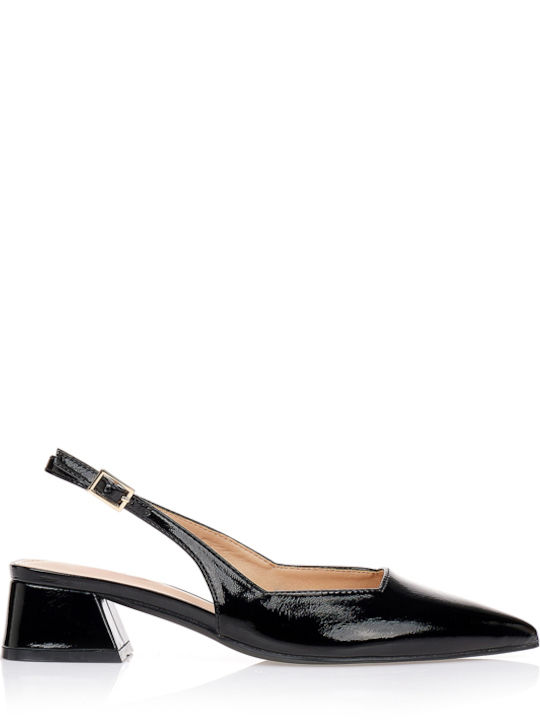 Tsoukalas Pointed Toe Heels in Patent Leather w...