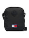 Reporter Leather Men's Shoulder / Crossbody Bag Black