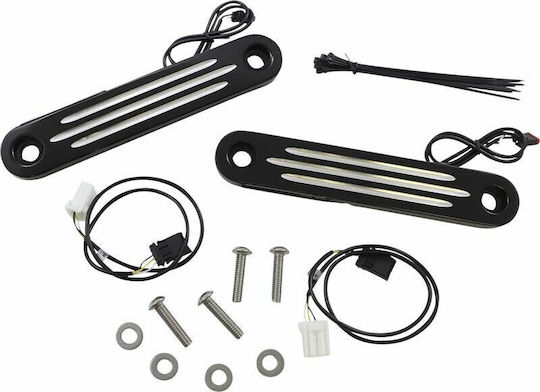 Custom Dynamics Bară Luminoasă LED Pb-ds2-13-con Harley Davidson Flhx 1584 07-09 Harley Davidson Flhtcu 1584 07 Cristal Fumuriu 2 Bucăți
