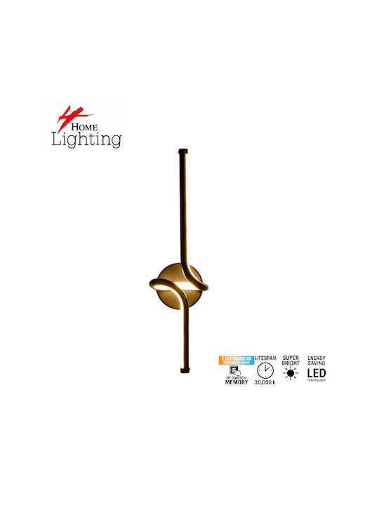 Home Lighting Serpentina Wall Lamp with Integrated LED Black