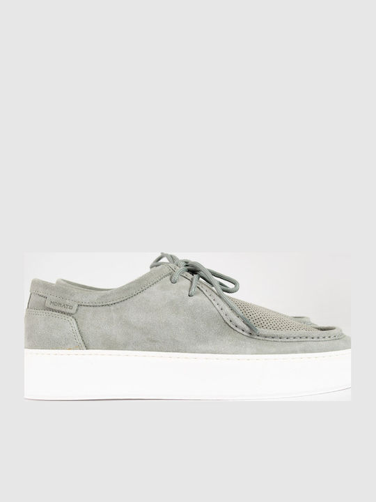 Suede Men's Loafers In Green Colour