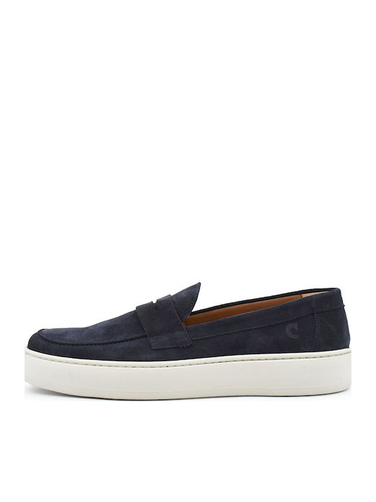 Suede Ανδρικά Loafers σε Μπλε Χρώμα