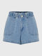 Women's High Waist Shorts Blue