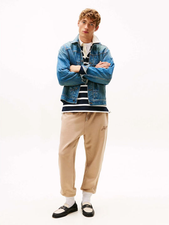 Tommy Hilfiger Graphic Παντελόνι Φόρμας Μπεζ