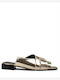 Mules With Heel In Gold Colour