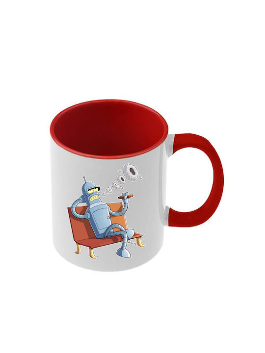 Futurama Tasse Rote Griff Innenseite