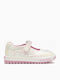 Kids Ballerinas with Hoop & Loop Closure White