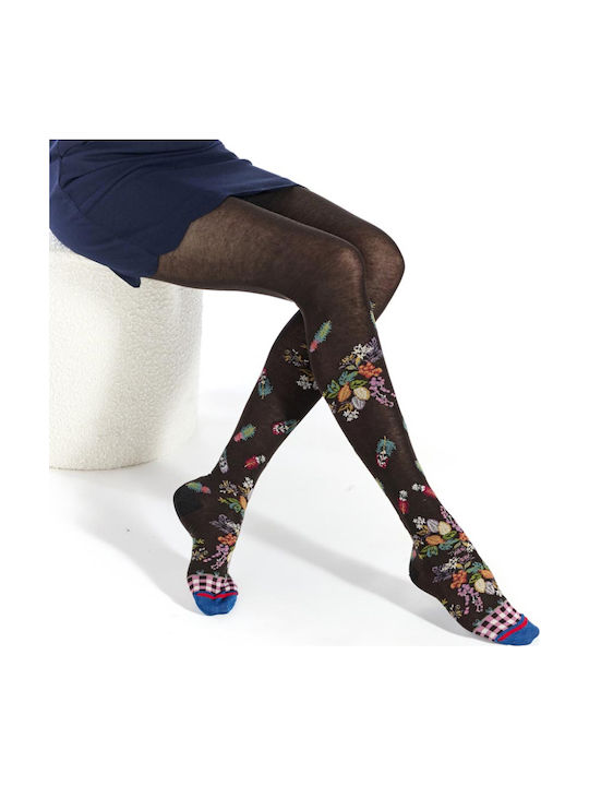 Women's Pantyhose Mangrove With Print FIL0559T1/2