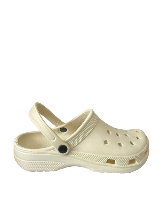 Ansin Damen Holzschuhe Beigen