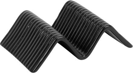 Culinaro Street Food Suport Taco 1-2 Compartimente Ceramică 14.9x10.4xh4.5cm Negru